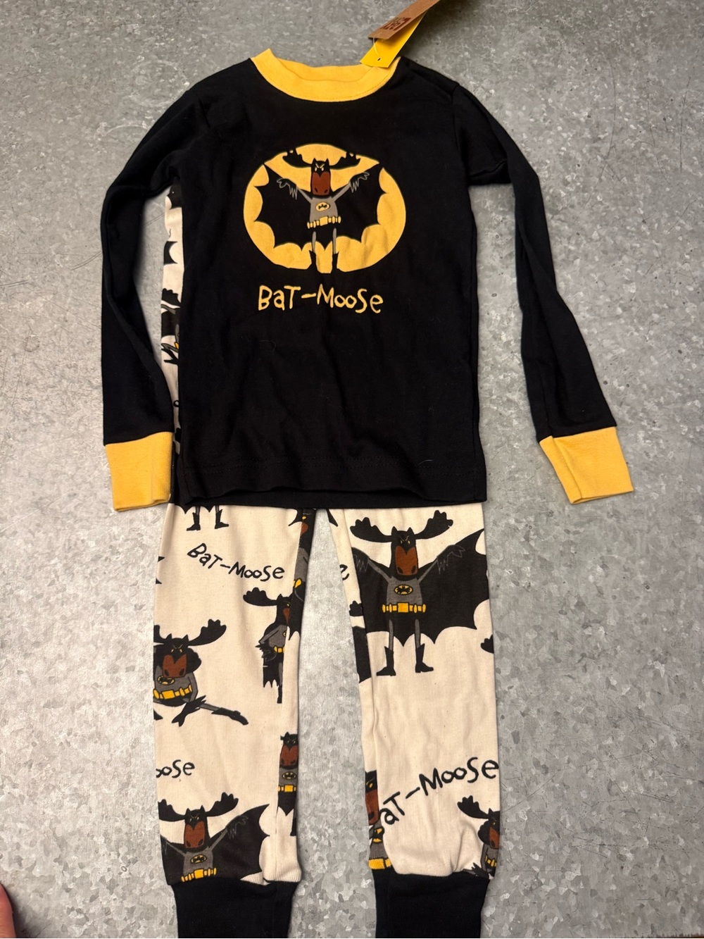 Lazy One Bat-Moose Pajama Set Toddler 4T 100% Cotton New With Tags
